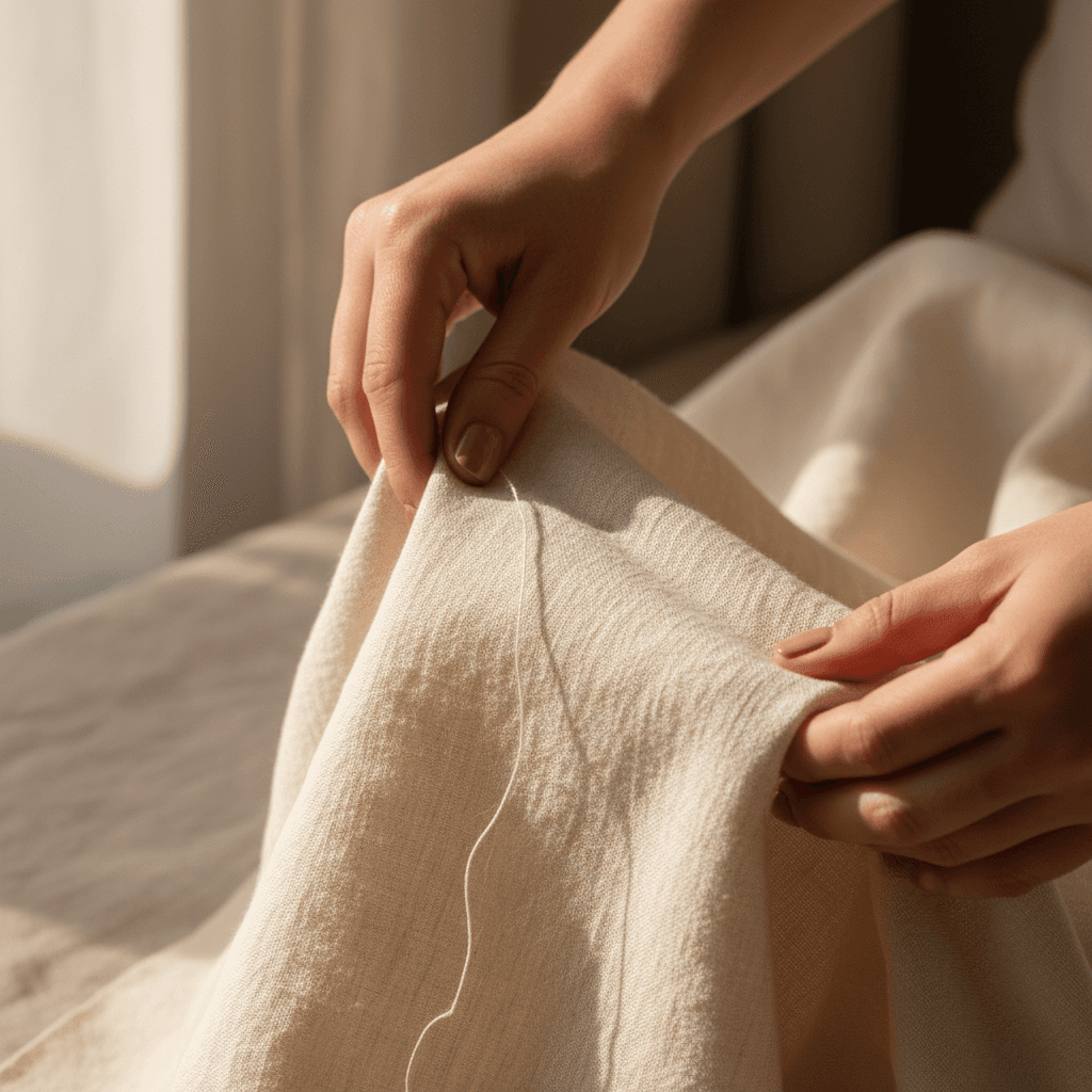 Premium cotton fabric texture for modest Muslim clothing
